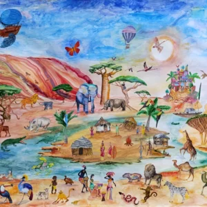 Коллективная работа. «Африка»/Collective picture “Africa”/120000₽