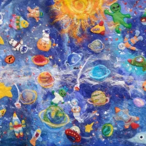 Коллективное валяное панно. «Космос»/A collective felted panel. "Space"/70000₽
